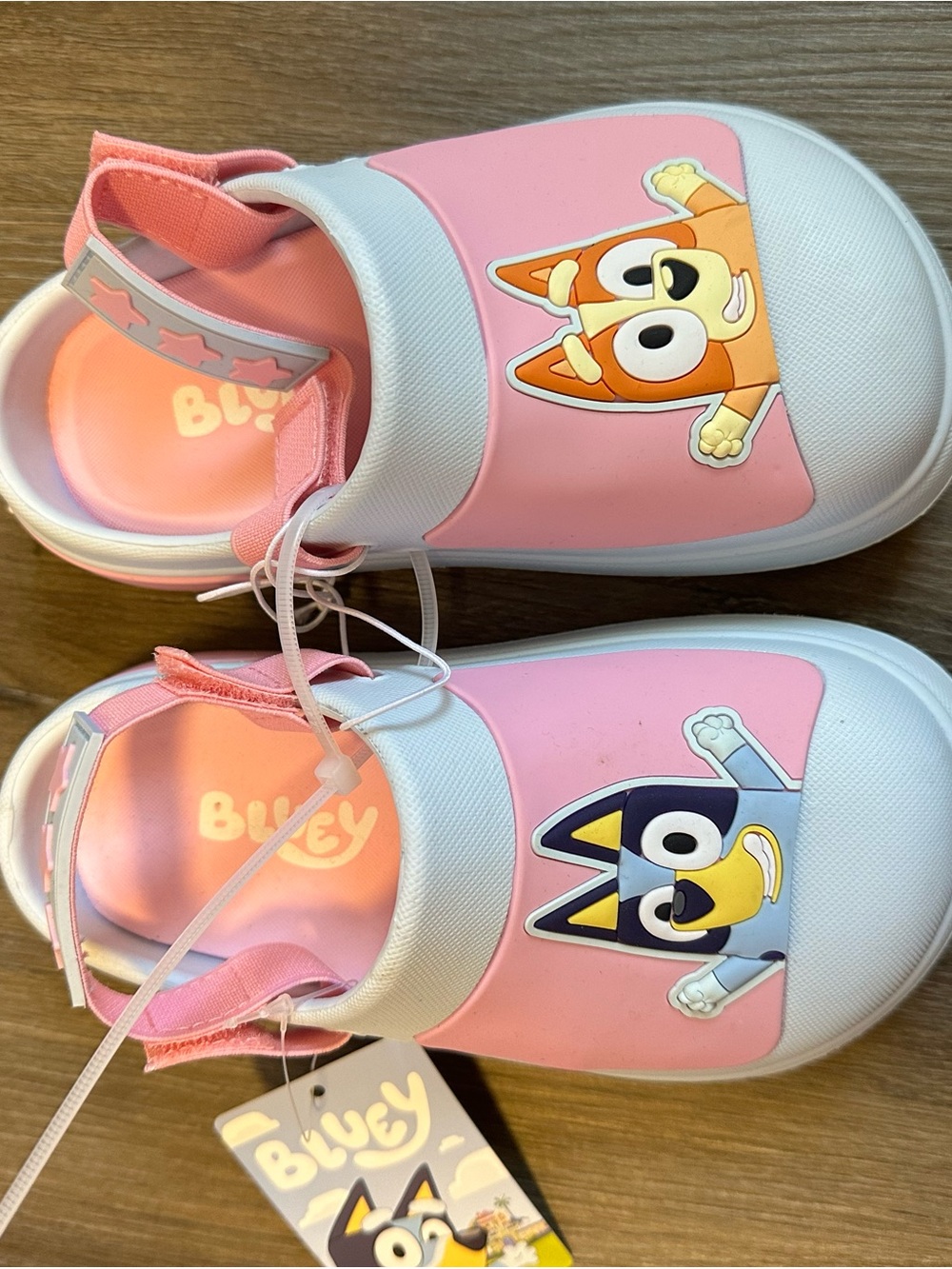 Kids Pink Slip-On Bluey Clogs size 10
